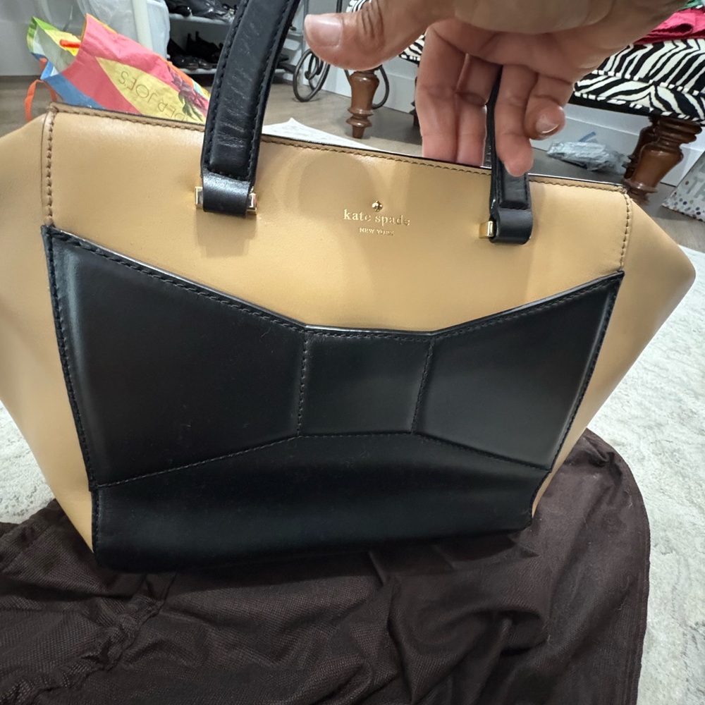 Kate Spade Black and Tan Women's Bag